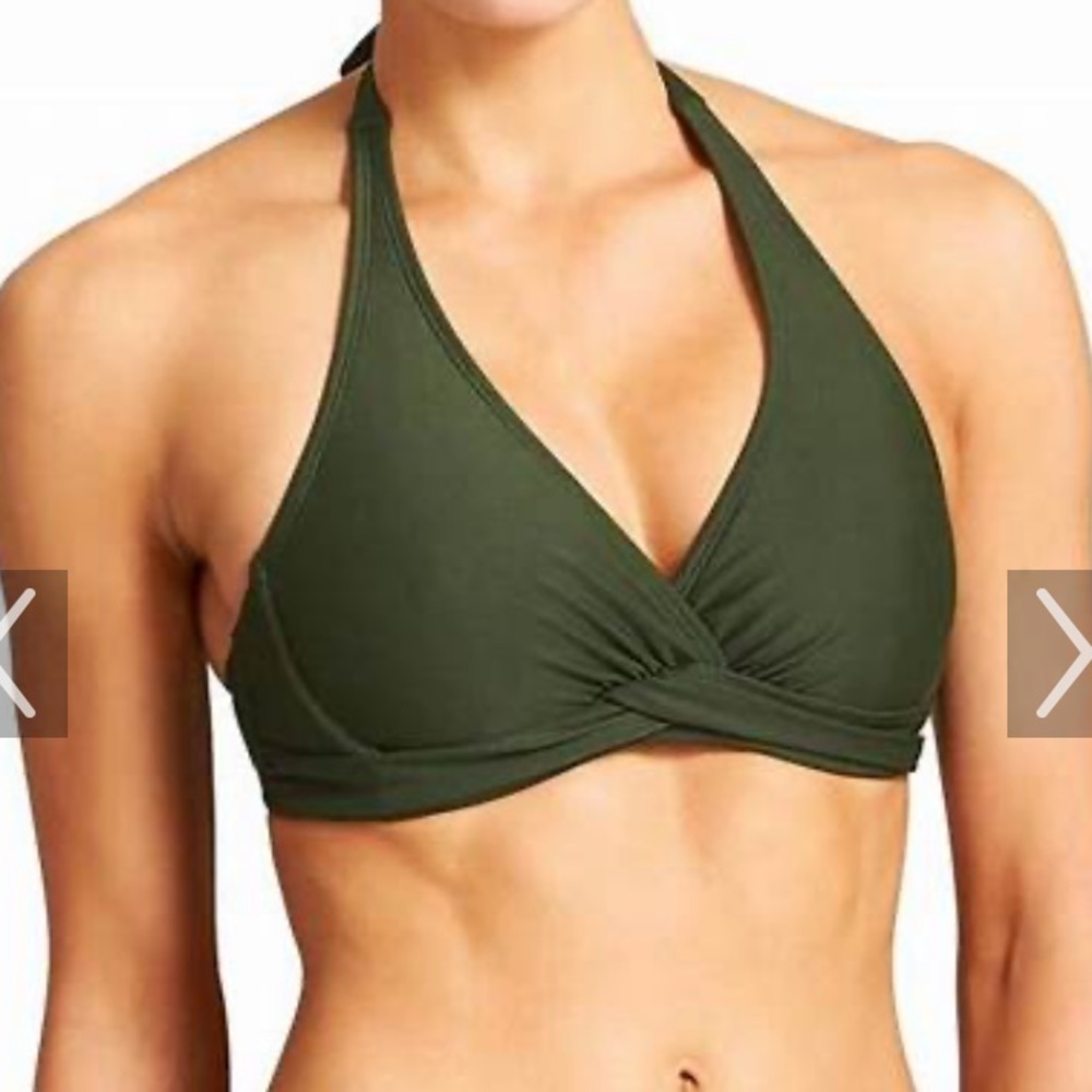 Athleta 2 piece green swim suit Size 34 B/C Medium